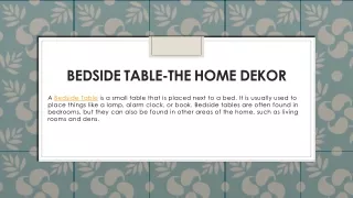 Bedside Table-The Home Dekor