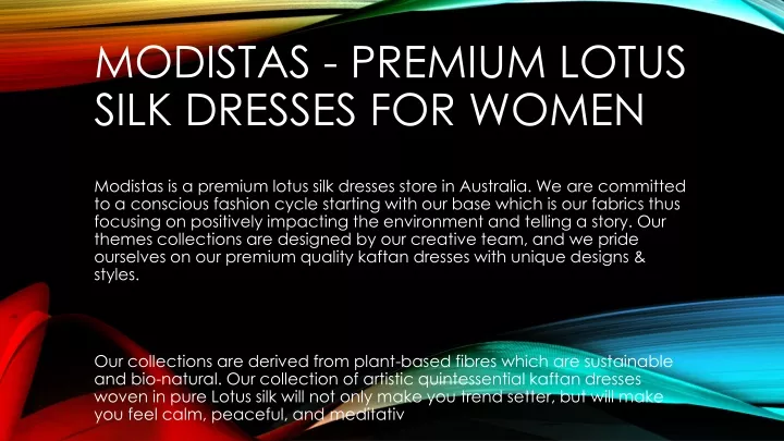 modistas premium lotus silk dresses for women