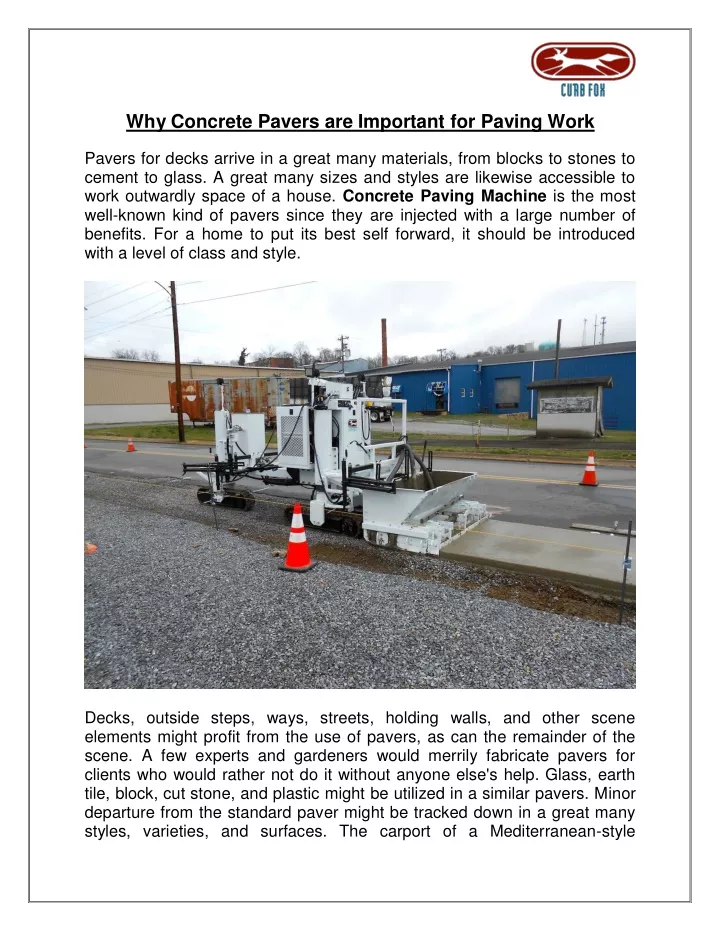 why concrete pavers are important for paving work