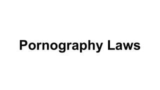 Pornography Laws