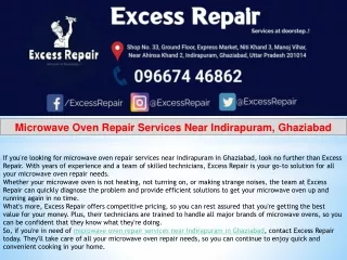 Microwave Oven Repair Service in Indirapuram, Ghaziabad - Excess Repair