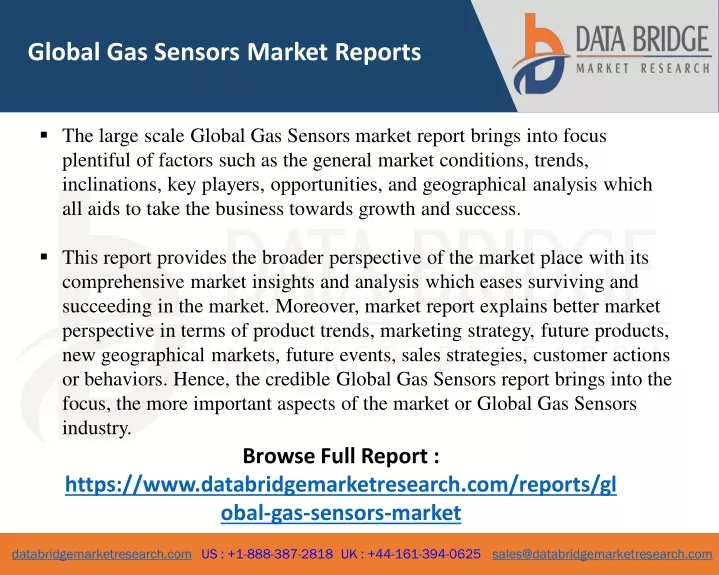 global gas sensors market reports