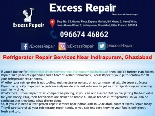 Refrigerator Repair Services in Indirapuram, Ghaziabad - Excess Repair