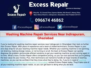 Best Washing Machine Repair Service in Indirapuram, Ghaziabad - Excess Repair
