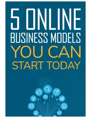 5 Online Business Models You Can Start Today