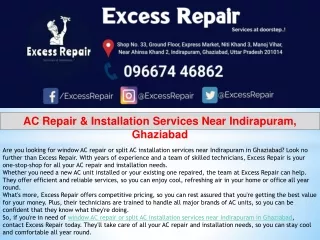 Get Best AC Repair Service in Indirapuram, Ghaziabad - Excess Repair