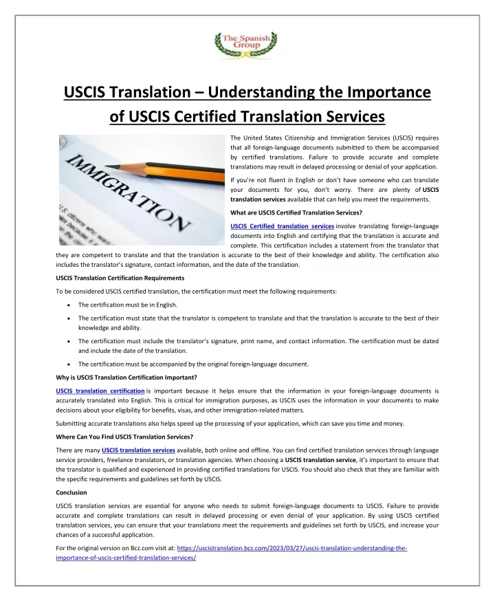 uscis translation understanding the importance