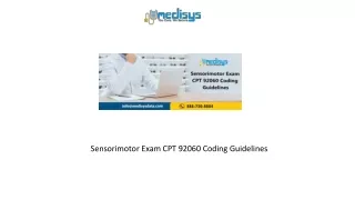 sensorimotor exam cpt 92060 coding guidelines