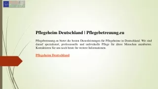 Pflegeheim Deutschland  Pflegebetreuung.eu