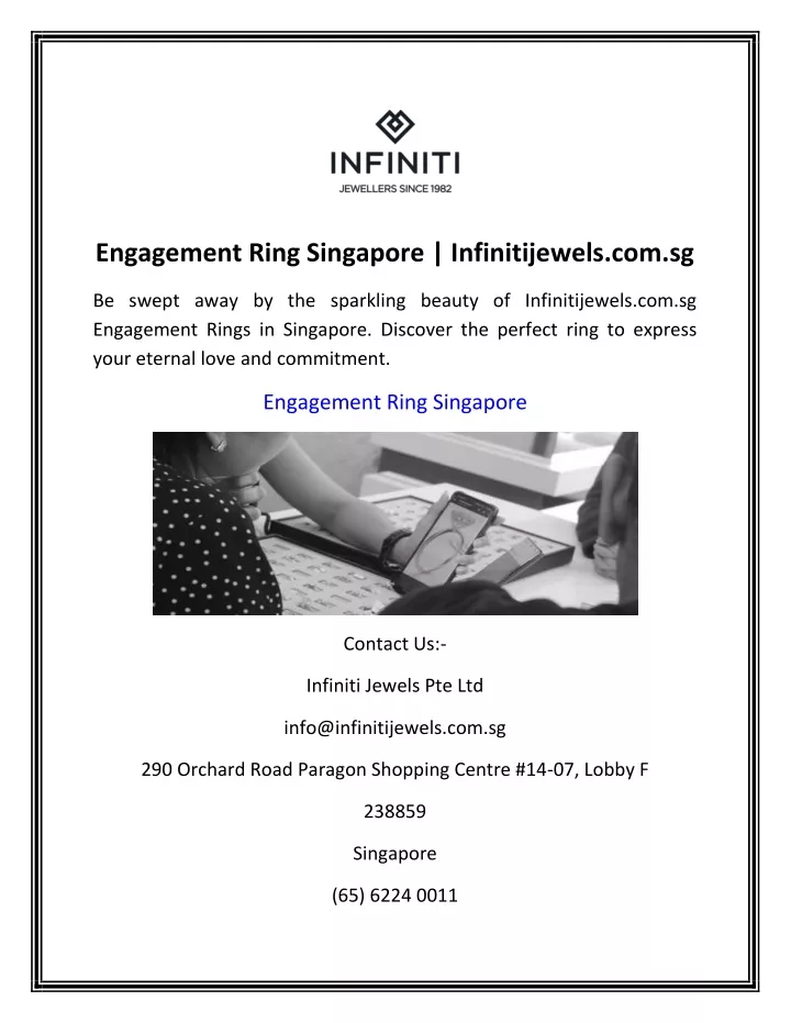 engagement ring singapore infinitijewels com sg