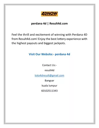 perdana 4d result4d com
