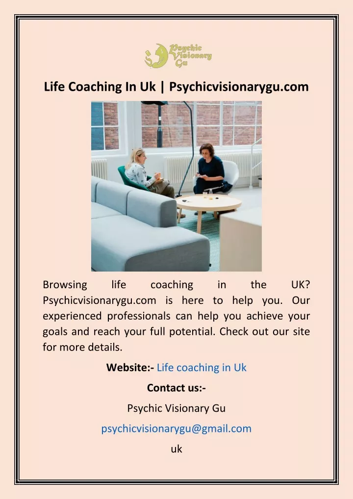 life coaching in uk psychicvisionarygu com