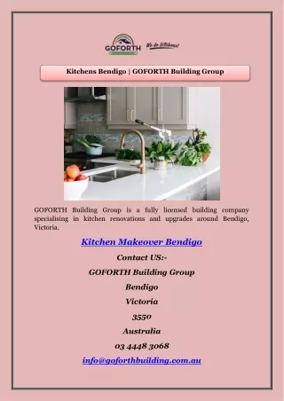 Kitchens Bendigo | GOFORTH Building Group