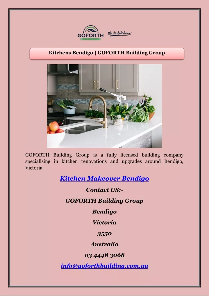 kitchens bendigo goforth building group