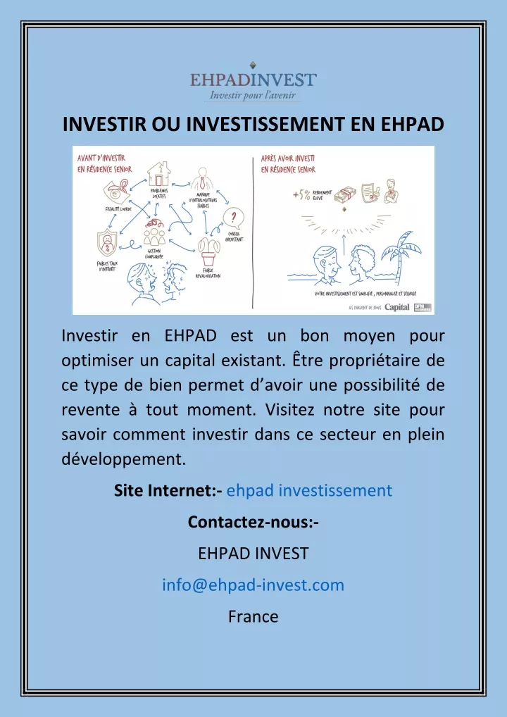 investir ou investissement en ehpad