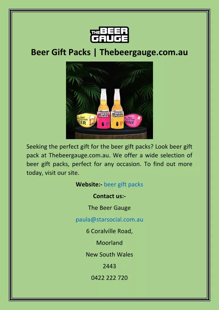 beer gift packs thebeergauge com au