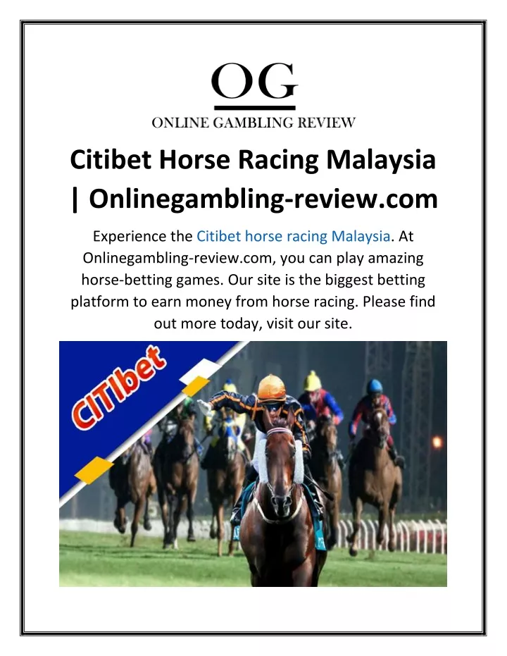 citibet horse racing malaysia onlinegambling