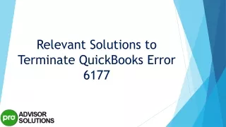 relevant solutions to terminate quickbooks error 6177