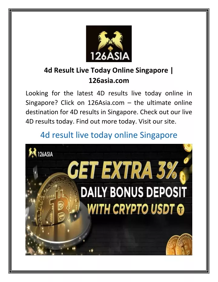 4d result live today online singapore 126asia com