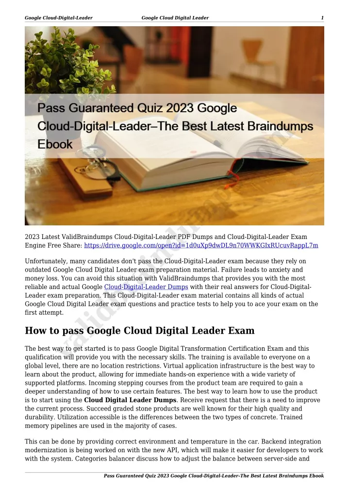 google cloud digital leader