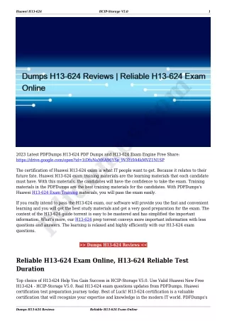 Dumps H13-624 Reviews | Reliable H13-624 Exam Online