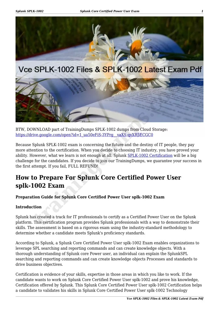 PPT - Vce SPLK-1002 Files & SPLK-1002 Latest Exam Pdf PowerPoint ...