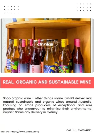 DRNKS - Real, Organic and Sustainable Wine