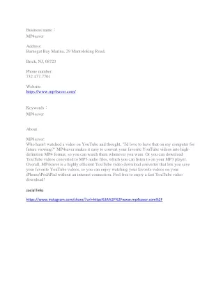 business name mp4saver address barnegat