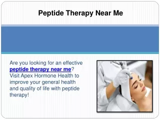 Peptide Therapy Near Me