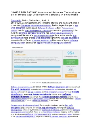 swiss b2b rating announced sataware technologies