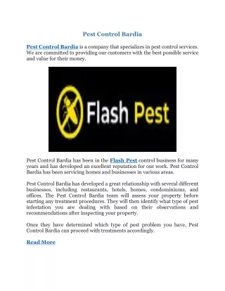 Pest Control Bardia
