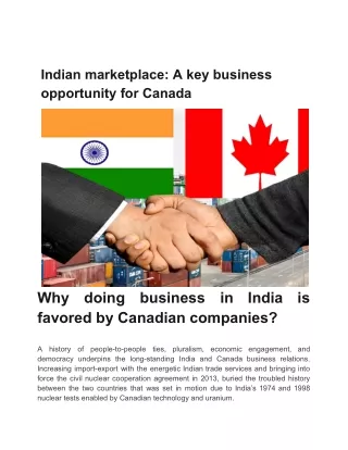Indian marketplace_ A key business opportunity for Canada