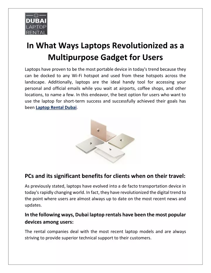 in what ways laptops revolutionized