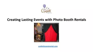 creating lasting events with photo booth rentals