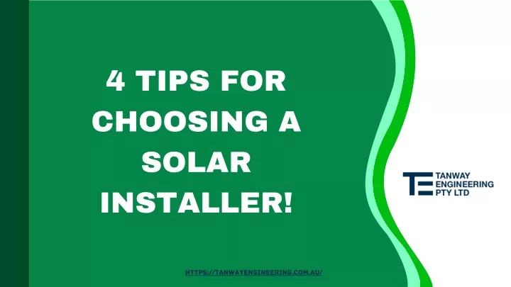 4 tips for choosing a solar installer