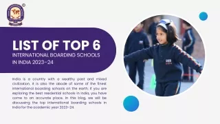List of Top 6 International Boarding Schools in India 2023-24
