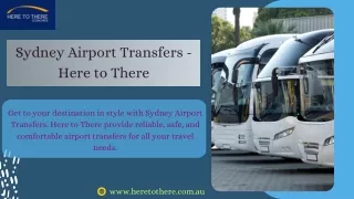 Affordable Sydney Airport Transfers | Here to There