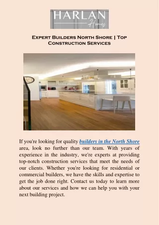 expert builders north shore top construction