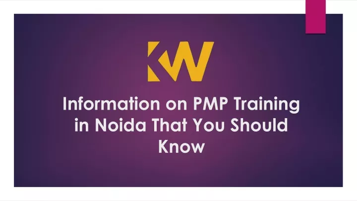 information on pmp training in noida that you should know