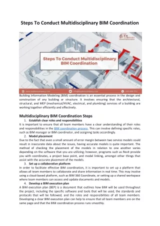steps to conduct multidisciplinary