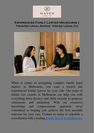 Family Lawyer Melbourne