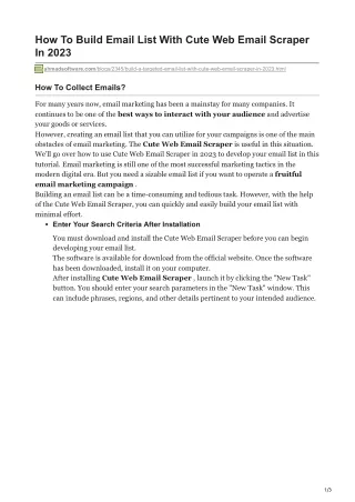 how to build email list with cute web email