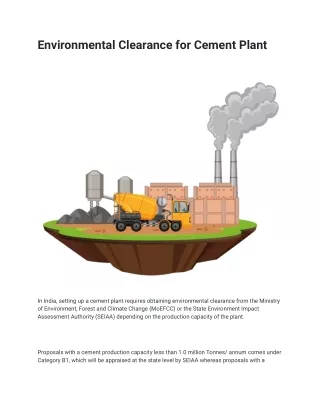 Environmental Clearance for Cement Plant
