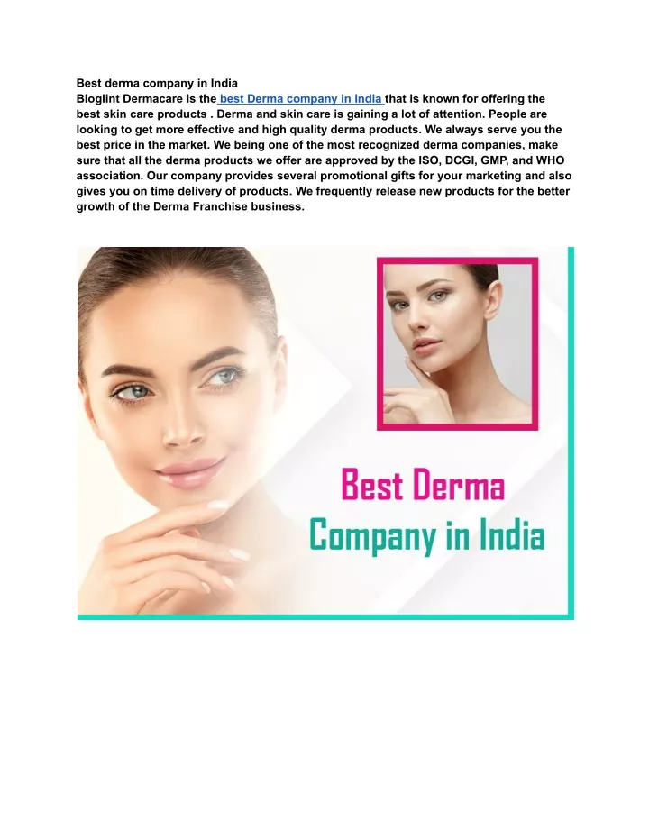 best derma company in india bioglint dermacare