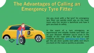 the advantages of calling an emergency tyre fitter
