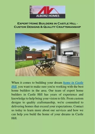 Home Builders Castle Hill