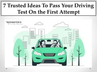 7 Trusted Ideas To Pass Your Driving Test On the First Attempt