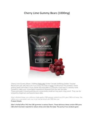 cherry lime gummy bears 1000mg