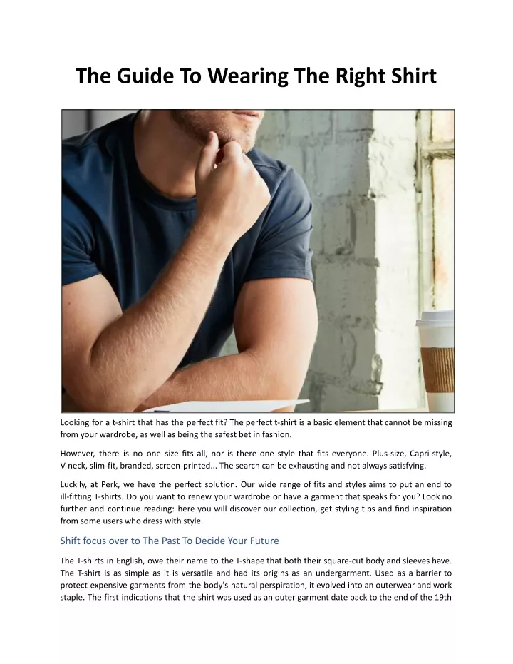 the guide to wearing the right shirt