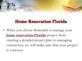 Home Renovation Florida